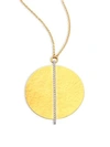 GURHAN Lush Diamond Large 24K Yellow Gold Pendant Necklace