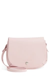 LONGCHAMP SMALL LE FOULONNE LEATHER CROSSBODY BAG - PINK,L1322021047