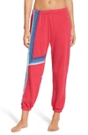Aviator Nation Blaze 4 Sweatpants In Rose/ Blue Stripes