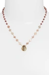 Ela Rae Ara Collar Necklace In Hematite/ Iolite/ Moonstone