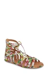 Gentle Souls By Kenneth Cole 'break My Heart 3' Cage Sandal In Palm Multi Leather