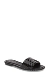 Tod's Gommino Patent-leather Slides In Black