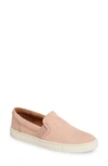 Frye Ivy Slip-on Sneaker In Blush Nubuck Leather