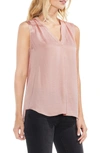 Vince Camuto Rumpled Satin Blouse In Wild Rose