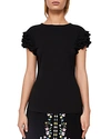 TED BAKER BLERE FLORAL-APPLIQUE TEE,WH8WGW46BLERE00-BLAC