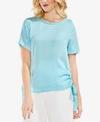 VINCE CAMUTO SIDE-TIE SHORT-SLEEVE TOP