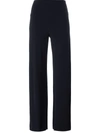 Norma Kamali Dark Blue Stretch Fabric Trousers In Blue