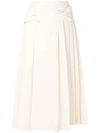 CARVEN pleated side skirt,3116J600112699544