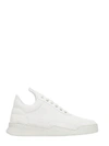 FILLING PIECES LOW TOP GHOST WHITE LEATHER SNEAKERS,10534204