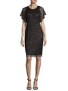 ADRIANNA PAPELL Sequined Sheath Dress,0400097058196