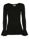 MICHAEL KORS RIBBED BELL-CUFF PULLOVER,10534143