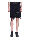 11 BY BORIS BIDJAN SABERI LOW CROTCH COTTON SHORTS,10534232