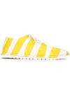 MARSÈLL STRIPED LACE-UP SNEAKERS,MWG021838811952692