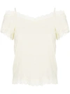 MAX & MOI cold shoulder lace trim T-shirt,E18PISTACHE12746903