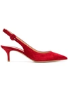 Gianvito Rossi Classic Slingback Pumps In Red