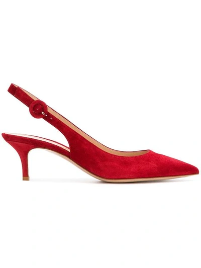 Gianvito Rossi Classic Slingback Pumps In Red