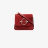JW ANDERSON JW ANDERSON RED DISC SUEDE AND LEATHER CROSS-BODY BAG,HB62WS1812564332