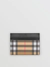 BURBERRY Vintage Check and Leather Card Case,40731301
