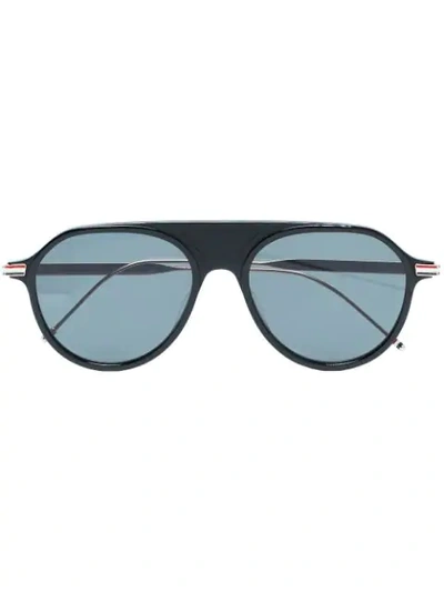 Thom Browne Black Aviator Sunglasses