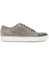 Lanvin Suede & Leather Low Top Sneakers