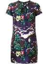 Dsquared2 Short Printed Dress In Purple