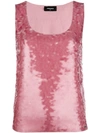 DSQUARED2 DSQUARED2 SEQUIN waistcoat TOP - PINK,S72HA0779S1633912494824