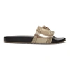 Versace Gold Medusa Slides In D914 Gold