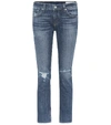 Rag & Bone Dre Low Rise Slim Boyfriend Jeans In Blue