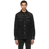 GIVENCHY GIVENCHY BLACK DENIM EYELET SHIRT,BM604G5048