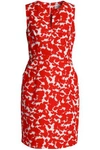 MILLY WOMAN PRINTED COTTON-FAILLE MINI DRESS RED,GB 13331180551684744