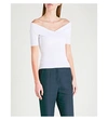 SANDRO Off-the-shoulder knitted top