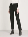 MAJE PALMY HIGH-RISE TAPERED WOVEN TROUSERS