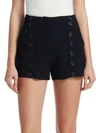 A.L.C Isaac Crepe Button Midnight Shorts