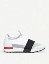 BALENCIAGA WOMEN'S RACE RUNNERS MESH, LEATHER AND KNITTED LOW-TOP TRAINERS,926-10004-6821510019