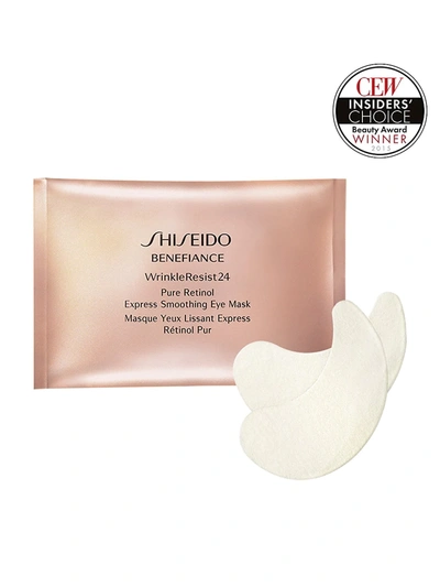 Shiseido Benefiance Wrinkleresist24 Pure Retinol Express Smoothing Eye Mask 12 Packettes X 2 Sheets In No Color
