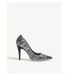 JIMMY CHOO C/O Off-White Anne 100 satin and TPU pumps