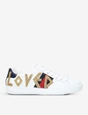 GUCCI LADIES NEW ACE EMBROIDERED LEATHER TRAINERS,783-10004-1521419109
