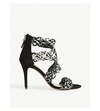 SANDRO AGATE SUEDE HEELED SANDALS