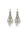 Ben-amun Deco Chandelier Crystal Drop Earrings In Silver