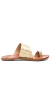 Beek Finch Sandals In Distressed Gold & Tan