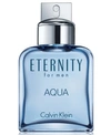 CALVIN KLEIN ETERNITY AQUA FOR MEN EAU DE TOILETTE SPRAY, 3.4 OZ.