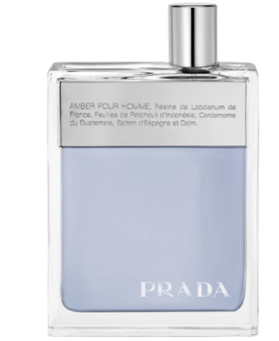 Prada Men's Amber Pour Homme Eau De Toilette Spray, 3.4 oz In Transparent
