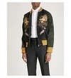 GUCCI Dragon-embroidered satin bomber jacket