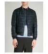 MONCLER Striped-trim quilted down jacket