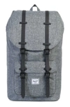 Herschel Supply Co Little America Backpack - Grey In Raven Crosshatch/ Black Rubber