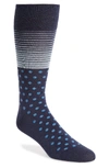 Cole Haan Stripe & Dot Socks In Z/dnu Marine Blue