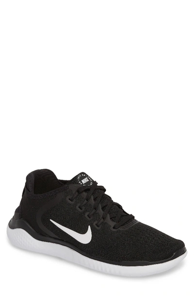 Nike Men's Free Run 2018 Running Sneakers From Finish Line In Black/ White