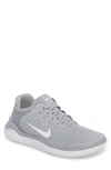 Nike Men's Free Run 2018 Running Sneakers From Finish Line In Wolf Grey/ White/ Volt