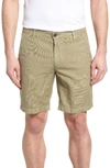 Ag Wanderer Slim Fit Cotton & Linen Shorts In Sulfur Dry Cypress