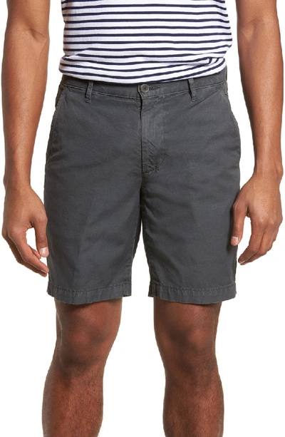 Ag Wanderer Slim Fit Cotton & Linen Shorts In Sulfur Smoke Grey